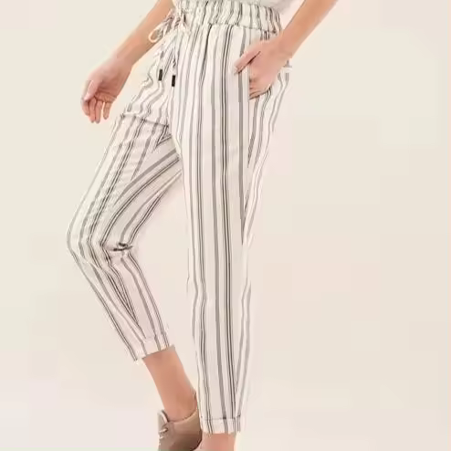 SALSA JEANS Pantalones de Lino a Rayas para mujer June