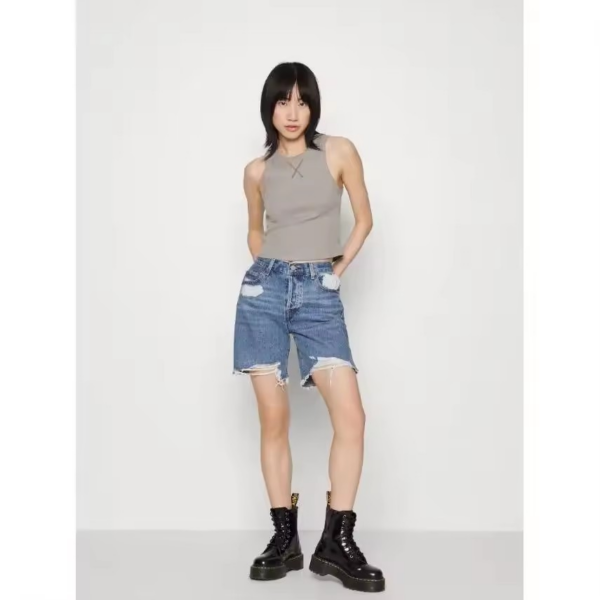 Levi's 501 90S Distressed Shorts para mujer - Pantalones cortos vaqueros Levis para mujer 501