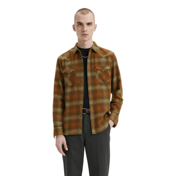Levi's Barstow Western Shirt Stanley Plaid - Camisa Levis para hombre - Sobrecamisa a cuadros marca Levi's para hombres