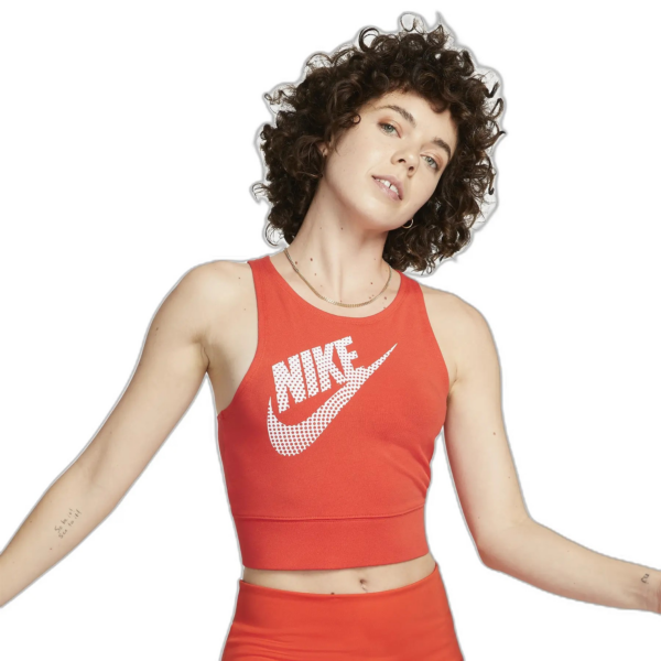 Top deportivo Nike Picante para mujer - Tank top deportivo Nike para mujeres para deportes gimnasio - Camiseta sin mangas running mujeres