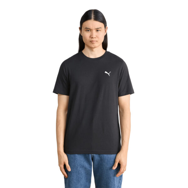 Puma ESS Logo T-Shirt - Camiseta básica Puma negra para hombre - Camiseta deportiva y casual