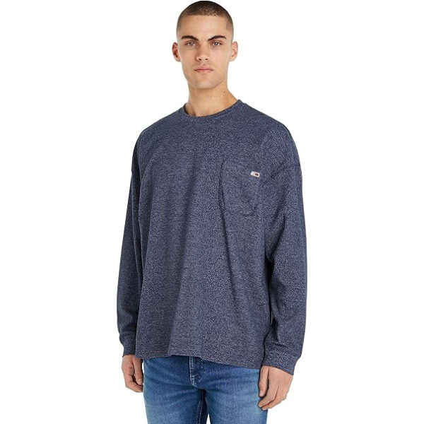 Camiseta Tommy Jeans TJM RLX Waffle Snit tee - Camiseta de manga larga Tommy Jeans para hombre - Suéter Tommy