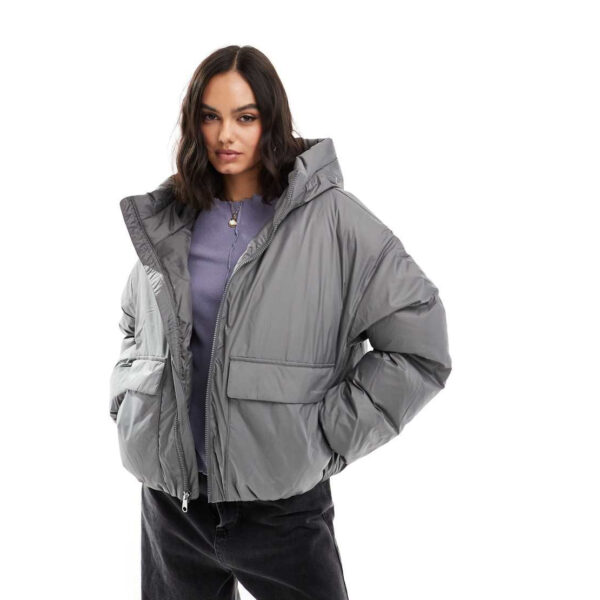 Chaqueta acolchada Converse para mujer - Plumífero corto con capucha y relleno sintético