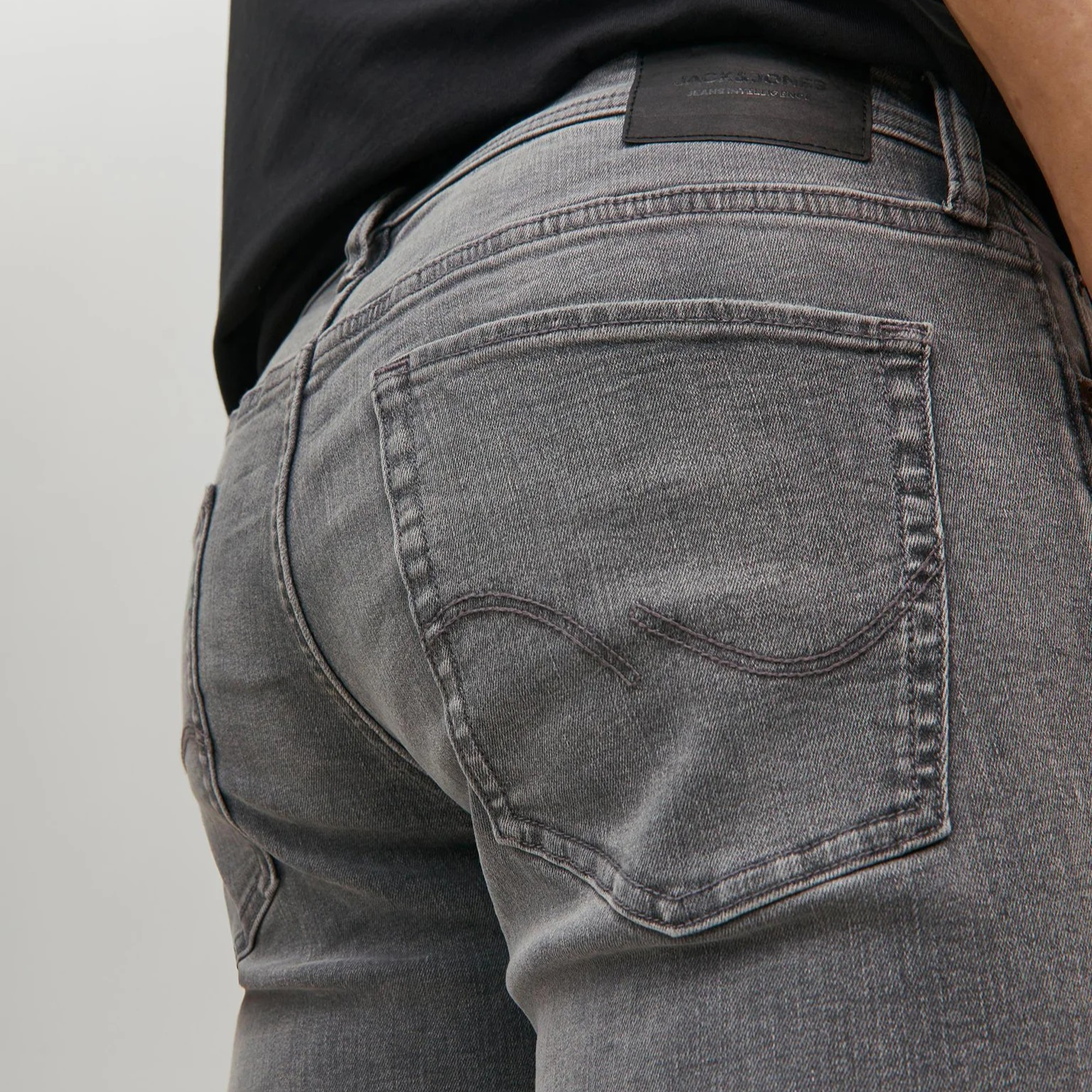 Pantalones Jack & Jones Jjiglenn Jjjoriginal SBD - Vaqueros slim fit Jack and Jones para hombre en gris lavado - Imagen 4
