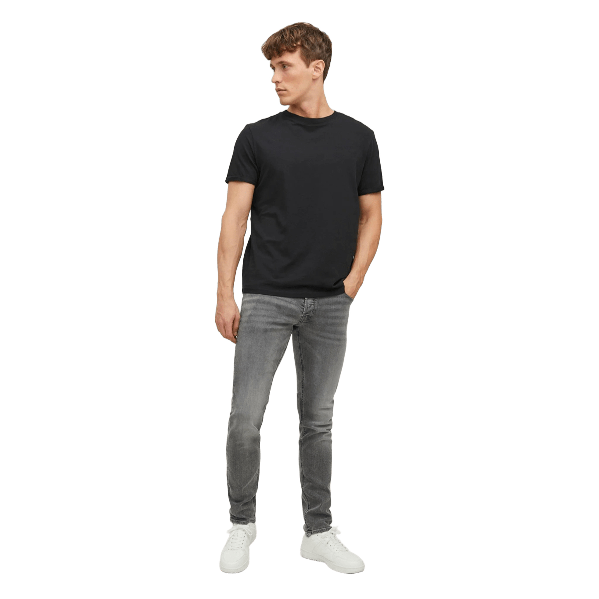 Pantalones Jack & Jones Jjiglenn Jjjoriginal SBD - Vaqueros slim fit Jack and Jones para hombre en gris lavado - Imagen 3