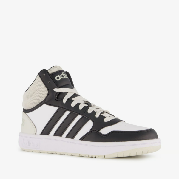 Adidas Hoops 3.0 Mid para niños - Zapatillas deportivas altas infantiles estilo basket en blanco y negro