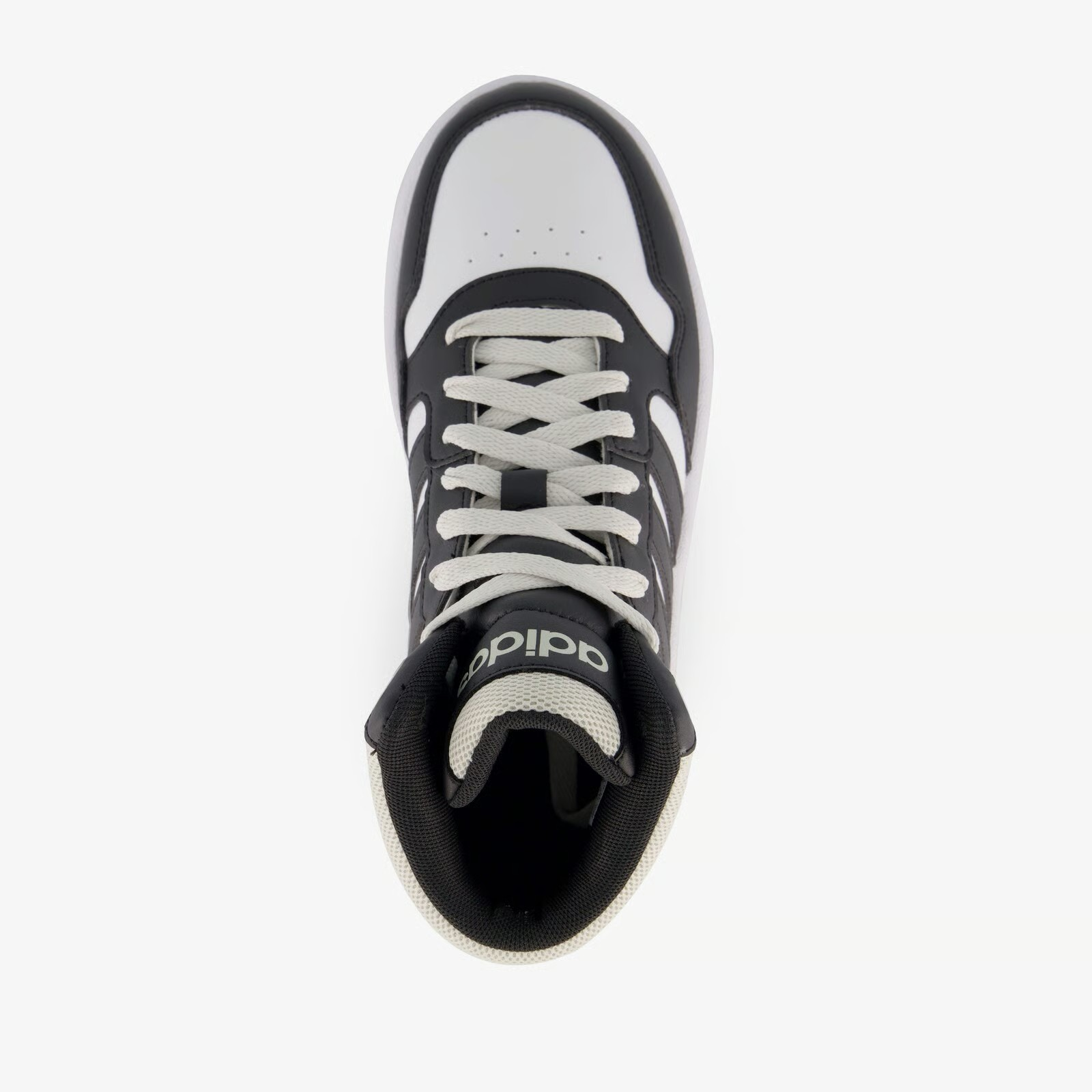 Adidas Hoops 3.0 Mid para niños - Zapatillas deportivas altas infantiles estilo basket en blanco y negro - Imagen 6