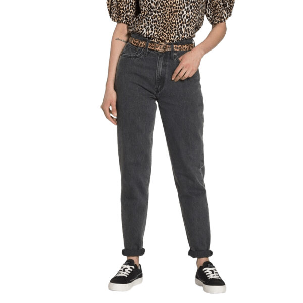 Levi's Mom 80's Jeans para mujer - Pantalones vaqueros Levis de tiro alto estilo Mom Fit en color negro lavado