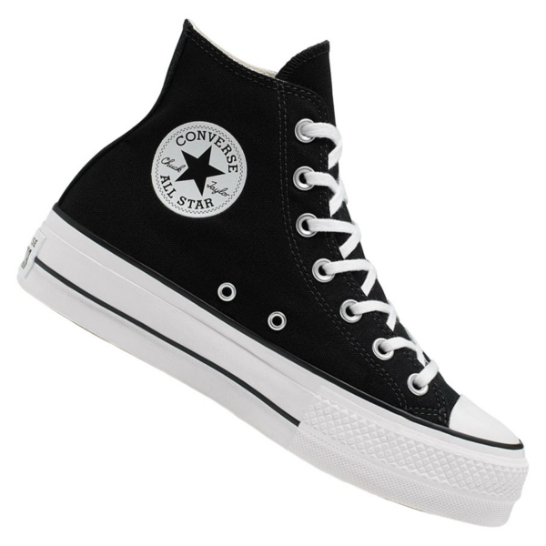 Converse Chuck Taylor All Star Lift Hi Platform - Zapatillas altas de lona con plataforma negras