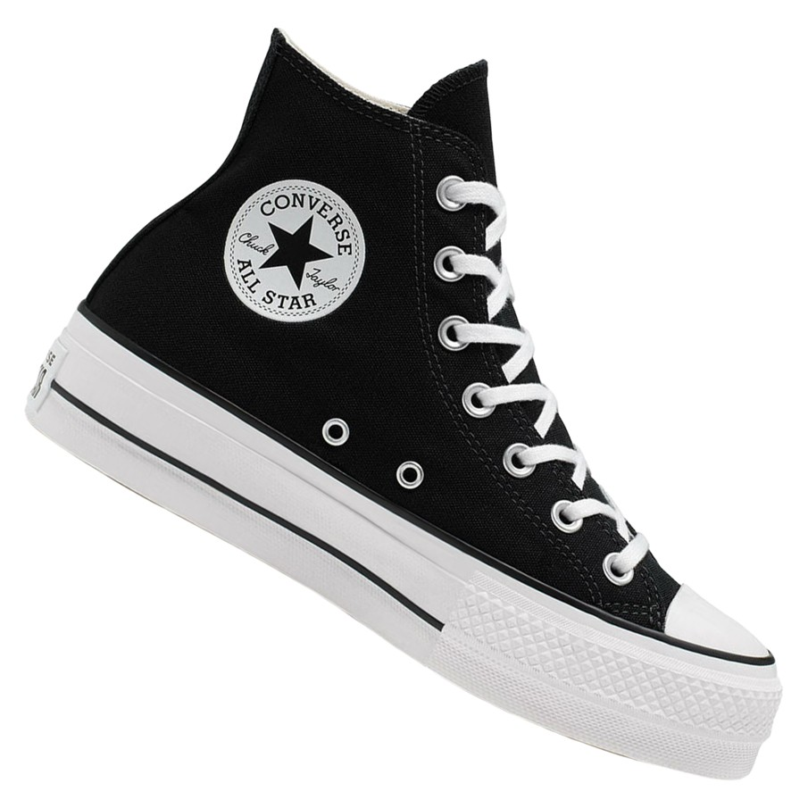 Converse Chuck Taylor All Star Lift Hi Platform - Zapatillas altas de lona con plataforma negras