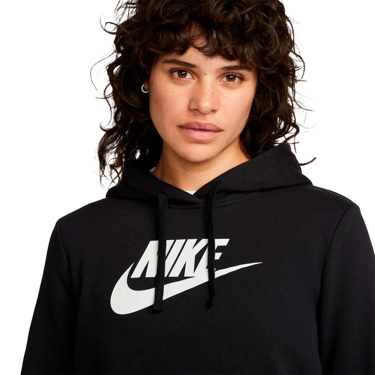 Sudadera Nike Sportswear Club Futura - Hoodie con capucha para mujer en color negro - Imagen 3