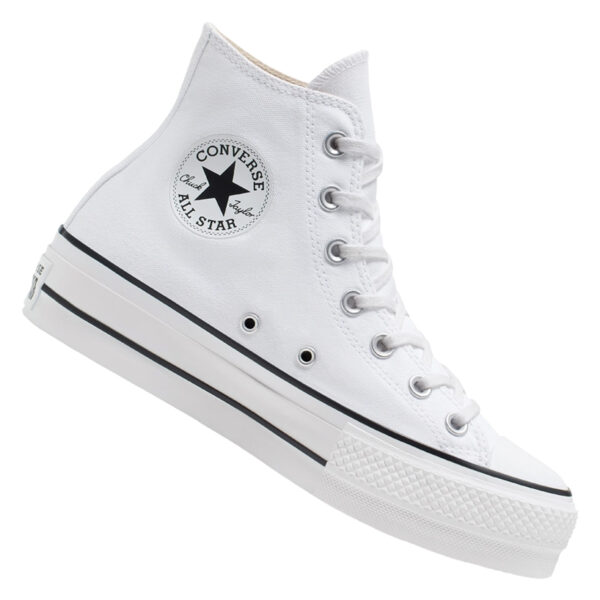 Converse Chuck Taylor All Star Lift Hi – Zapatillas altas blancas para hombre y mujer