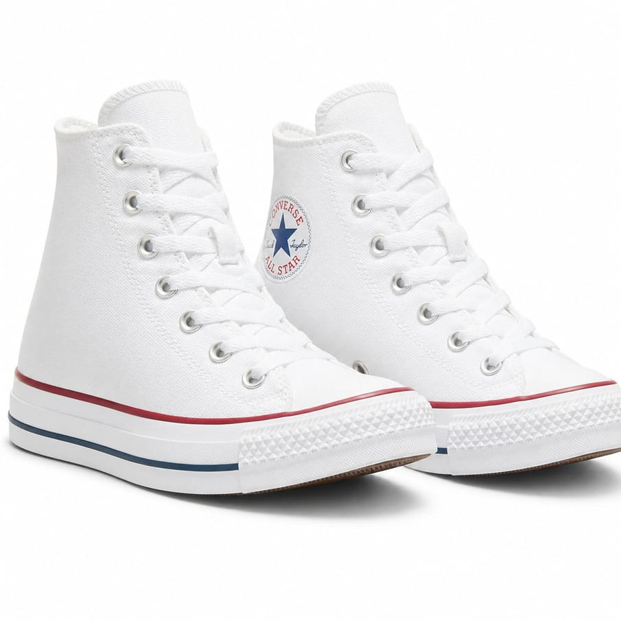 Converse Chuck Taylor All Star Wedge Platform para mujer – Zapatillas altas con cuña interna de lona en color blanco – Sneakers con plataforma oculta - Imagen 3