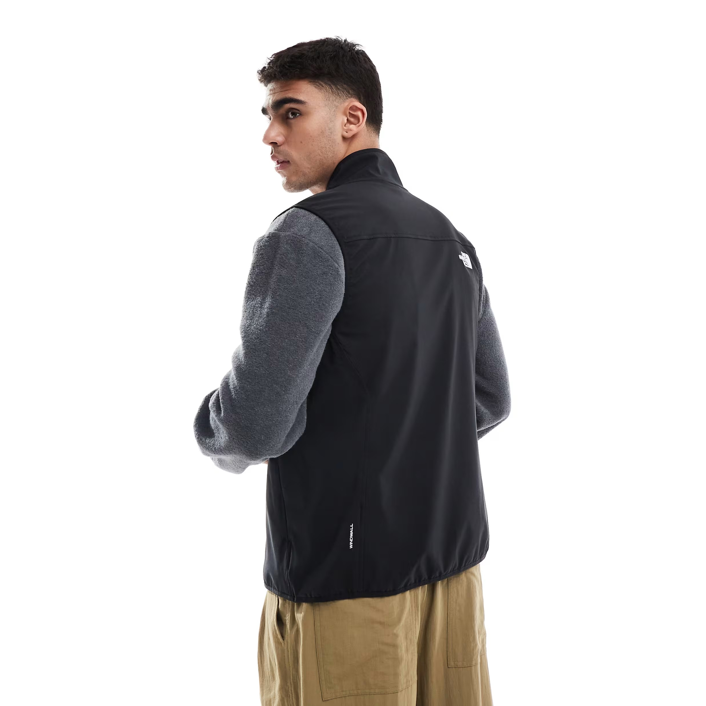 The North Face Nimble - Chaleco Cortavientos Softshell Negro para Hombre - Imagen 3